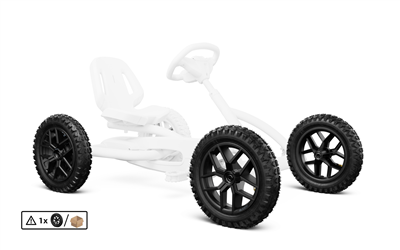 Wheel 10-spoke black 12.5x2.25-8 all terrain