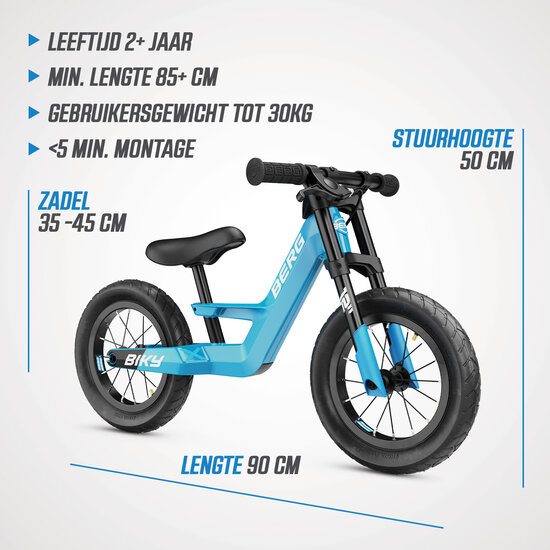 BERG Biky  loopfiets City Blauw Handbrake 32 cm