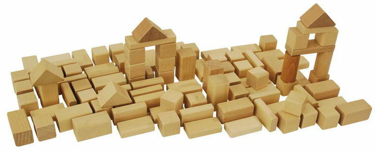 Speels Catastrofe regel Heros Houten speelgoed 50 blanke blokken in ton - Speelgoed de Betuwe