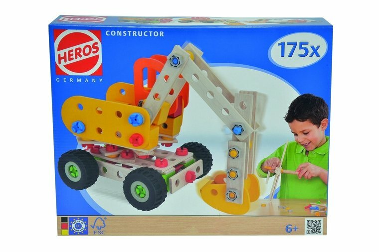 Heros houten Constructor baggerkraan - Speelgoed de Betuwe