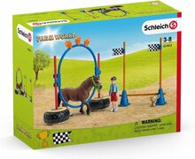 Schleich Pony&#039;S Behendigheidstraining 42482 - Paard Speelfigurenset - Farm World - 26 X 30 X 15 Cm