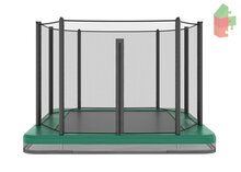Trampoline AKROBAT ORBIT INGROUND 305x183 (10x6ft) Green, inclusief veiligheidsnet
