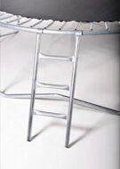 Trampoline ladder extra zwaar uitgevoerd, 90 cm 3 treden geheel uit 1 stuk