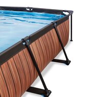 2de kans Zwembad Exit Frame Pool 220X150X60Cm (12V Cartridge Filter) Timber Style + Overkapping