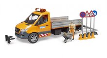 Bruder MB Sprinter gemeentewerken + figuur/acc