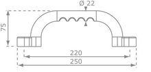 Handgrepenset Antraciet 2 stuks