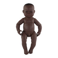 MINILAND BABYPOP BLOOT AFRIKAANSE JONGEN 40CM