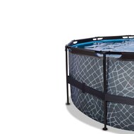 Zwembad Exit Frame Pool Afmeting 488X122Cm (12V Zandfilter) Stone Grey