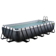 Zwembad Exit Frame Pool 5.4X2.5X1M (12V Cartridge Filter) Black Leather