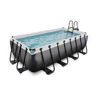 Zwembad Exit Frame Pool 4X2X1M (12V Cartridge Filter) Black Leather