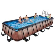 Zwembad Exit Frame Pool 5.4X2.5X1M (12V Zandfilter) Timber Style + Overkapping