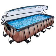Zwembad Exit Frame Pool 5.4X2.5X1M (12V Zandfilter)Timber Style + Overkapping + Warmtepomp
