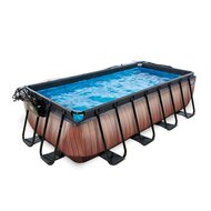 Zwembad Exit Frame Pool 4X2X1M (12V Cartridge Filter) Timber Style