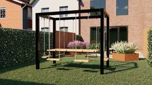 Outdoor Island houten douglas swingtable - 6 personen