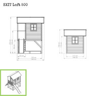 EXIT Loft 500 houten speelhuis - naturel