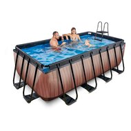 Zwembad Exit Frame Pool 4X2X1.22M (12V Zandfilter) Timber Style