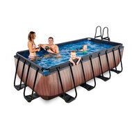 Zwembad Exit Frame Pool 4X2X1M (12V Zandfilter) Timber Style