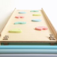 Houten Activiteiten Kubus met Klimwand Pastel