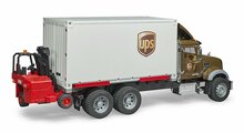 Bruder Mack Granite Ups Logistiektruck + Vork Heftruk