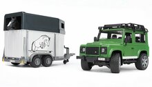 Bruder Land Rover Defender Met Paardentrailer