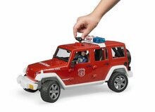 Bruder Jeep Wrangler Brandweer + Speelfiguur