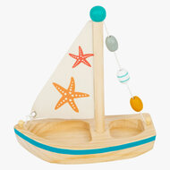 Small Foot - Badspeelgoed Houten Zeilboot Zeester
