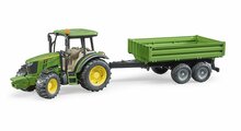 Bruder John Deere 5115M Tractor Met Aanhanger