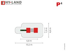 Hy-Land P4 Speeltoestel Douglas - Polyethyleen Glijbaan
