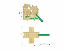 Hy-Land P7 Speeltoestel Grenenhout - RVS Glijbaan