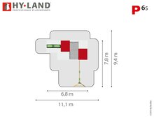 Hy-Land P6s Speeltoestel Grenenhout - Polyethyleen Glijbaan en Schommel