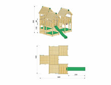 Hy-Land P8 Speeltoestel Douglas - RVS Glijbaan