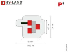 Hy-Land P8 Speeltoestel Grenenhout - Polyethyleen Glijbaan