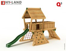 Hy-Land Q3 Speeltoestel Grenenhout - Polyethyleen Glijbaan