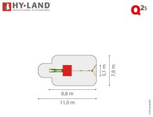 Hy-Land Q2s Speeltoestel Grenenhout - Polyethyleen Glijbaan en Schommel