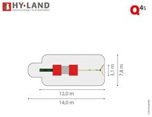 Hy-Land Q4s Speeltoestel Grenenhout - Polyethyleen Glijbaan en Schommel
