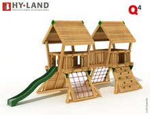 Hy-Land Q4 Speeltoestel Douglas - Polyethyleen Glijbaan
