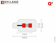 Hy-Land Q4 Speeltoestel Grenenhout - Polyethyleen Glijbaan