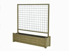 Houten Bloembak Horst 40x180cm met rek