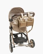 Minikane luxe luiertas in brons imitatieleer voor EGG poppenwagen