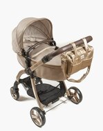 Minikane luxe luiertas in brons imitatieleer voor EGG poppenwagen