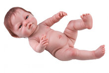Paola Reina pop Reborn Real Baby blanke jongen met haar 45cm