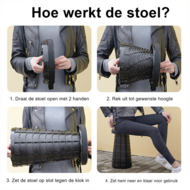 Alora Opvouwbare Kruk Rood