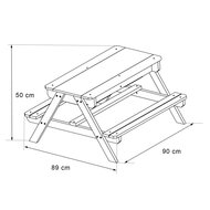 Dual Top 2.0 Zand &amp; Water Picknicktafel met rode bakken