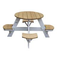 AXI UFO Picknicktafel Rond Bruin/wit