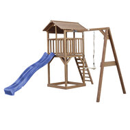 AXI Beach Tower Speeltoren met Enkele Schommel Bruin - Blauwe Glijbaan