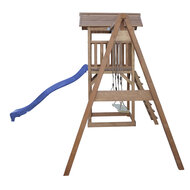 AXI Beach Tower Speeltoren met Dubbele Schommel Bruin - Blauwe Glijbaan