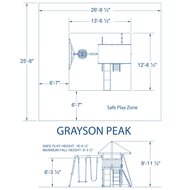 Grayson Peak Speeltoren met Schommels, Glijbaan en klimwand