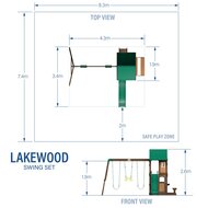 Lakewood Speeltoren met Schommels en Glijbaan