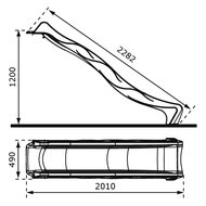 AXI Sky230 Glijbaan met wateraansluiting Wit - 228 cm