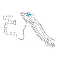 AXI Sky230 Glijbaan met wateraansluiting Paars - 228 cm